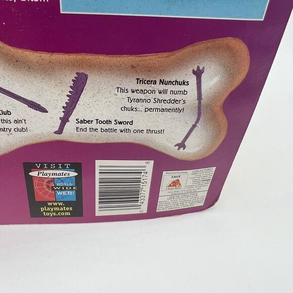 TMNT Tricera Mike NEW SEALED Dino Turtles 1997 Playmates on Card Michelangelo - Picture 9 of 12